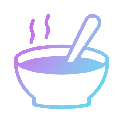Soup, Animated Icon, Gradient