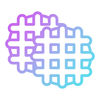 Waffles, Animated Icon, Gradient
