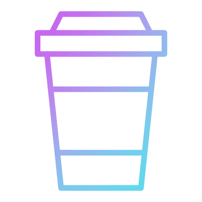 Coffee, Animated Icon, Gradient