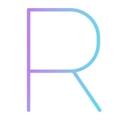 R, Animated Icon, Gradient