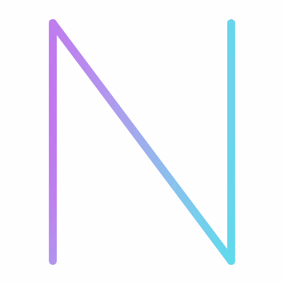 N, Animated Icon, Gradient