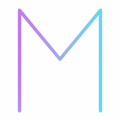 M, Animated Icon, Gradient