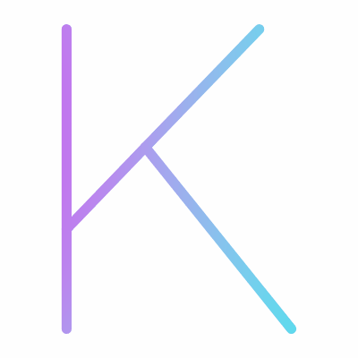 K, Animated Icon, Gradient