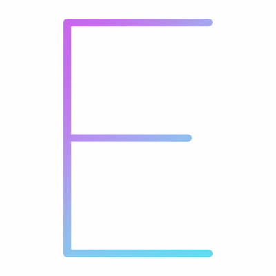 E, Animated Icon, Gradient