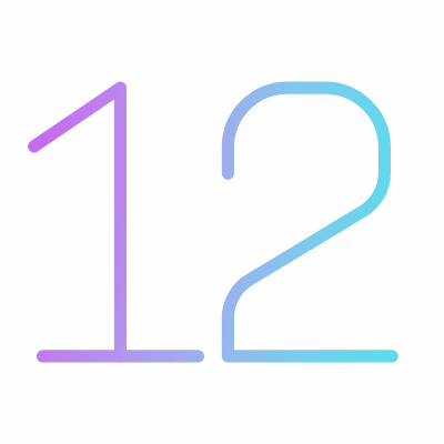 12, Animated Icon, Gradient