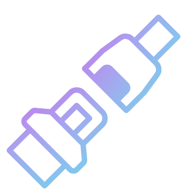 Seat Belt, Animated Icon, Gradient