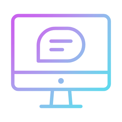 Desktop Chat, Animated Icon, Gradient