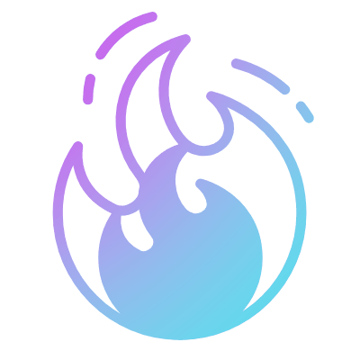 Blazing Flame, Animated Icon, Gradient