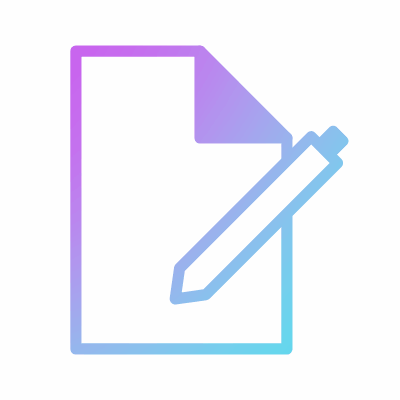 File Pencil, Animated Icon, Gradient