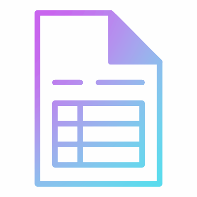 Invoice, Animated Icon, Gradient