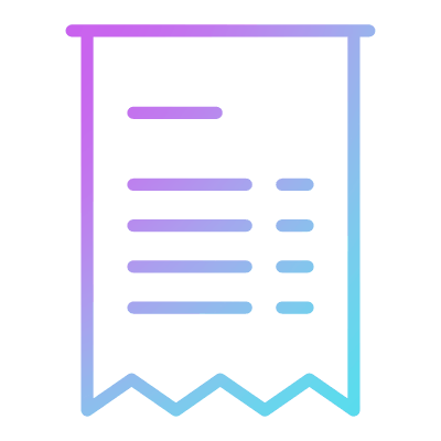 Receipt, Animated Icon, Gradient