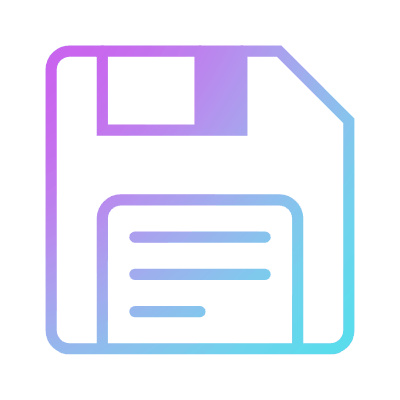 Floppy Disk, Animated Icon, Gradient