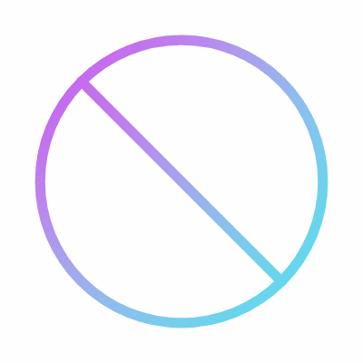 Ban, Animated Icon, Gradient
