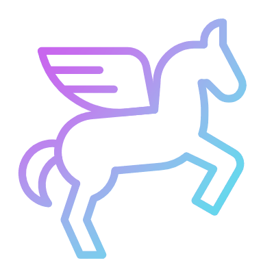 Pegasus, Animated Icon, Gradient