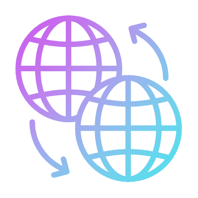 Domain Transfer, Animated Icon, Gradient