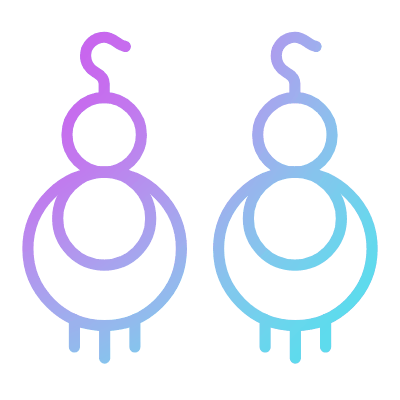 Earrings, Animated Icon, Gradient