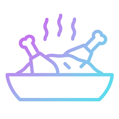 Biryani, Animated Icon, Gradient
