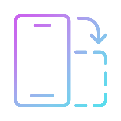 Smartphone Rotate Right, Animated Icon, Gradient
