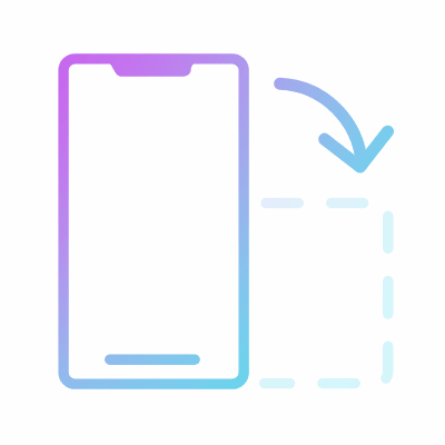 Rotate Phone, Animated Icon, Gradient