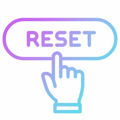 Reset Button, Animated Icon, Gradient
