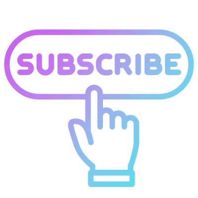 Subscribe Text, Animated Icon, Gradient