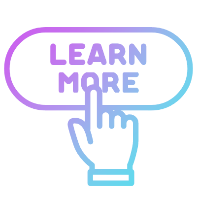 Learn More Button, Animated Icon, Gradient