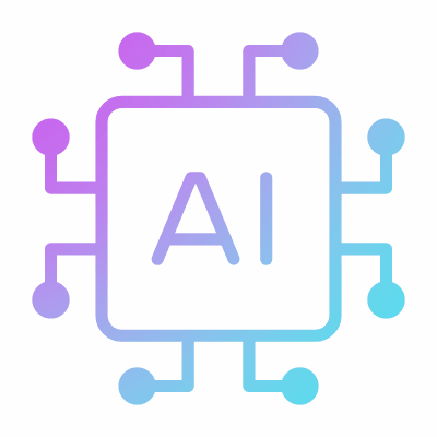 AI Chip, Animated Icon, Gradient