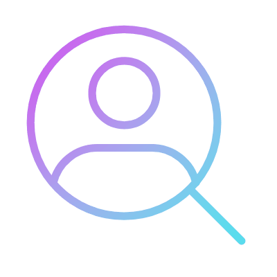 Magnifier Avatar, Animated Icon, Gradient