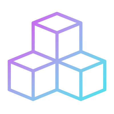 Cubes, Animated Icon, Gradient