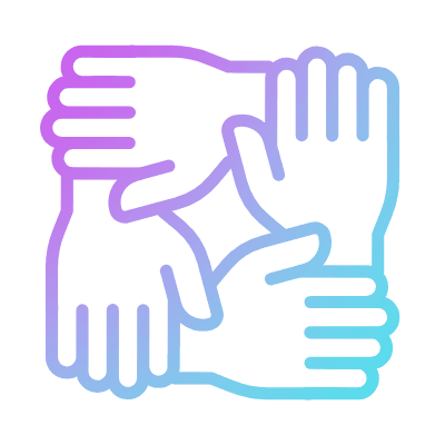 Teamwork, Animated Icon, Gradient