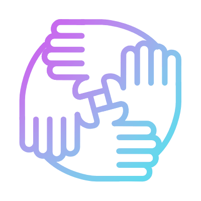 Teamwork, Animated Icon, Gradient