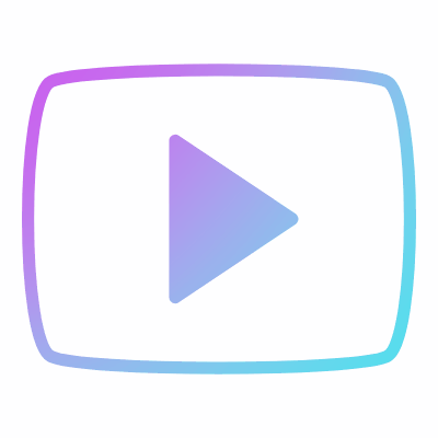 Youtube, Animated Icon, Gradient