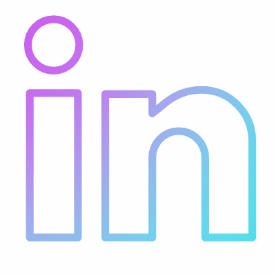 Linkedin, Animated Icon, Gradient