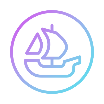 Opensea, Animated Icon, Gradient