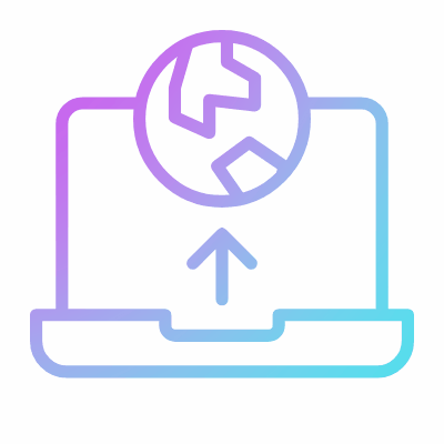Laptop Deployment, Animated Icon, Gradient