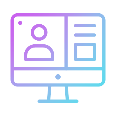 Desktop Live Stream, Animated Icon, Gradient