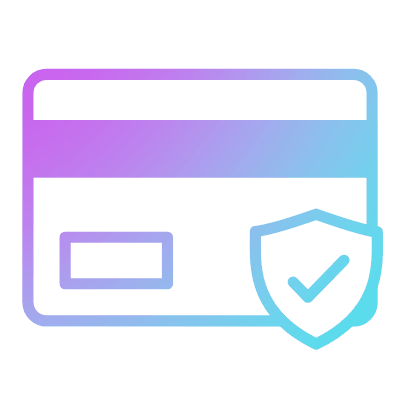 Credit Card Shield, Animated Icon, Gradient