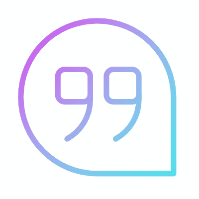 Chat Quote, Animated Icon, Gradient
