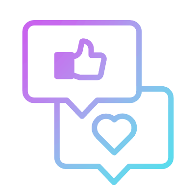 Messages Engagement, Animated Icon, Gradient