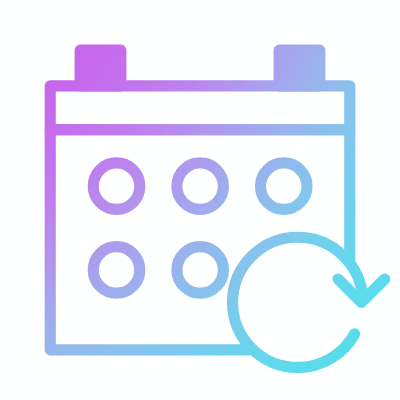 Calendar Subscription, Animated Icon, Gradient