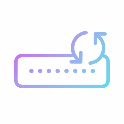 Rerfresh Password, Animated Icon, Gradient