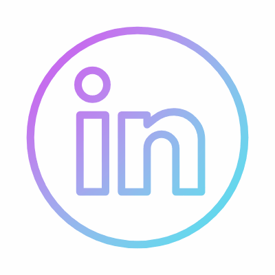 Linkedin, Animated Icon, Gradient