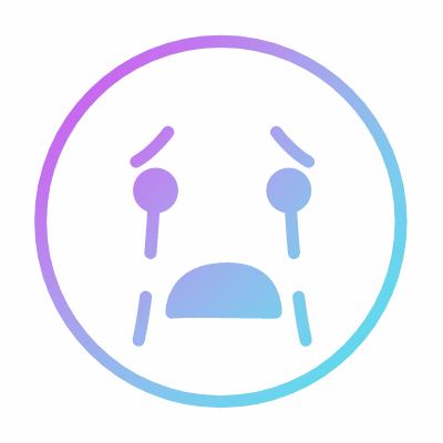 Cry, Animated Icon, Gradient