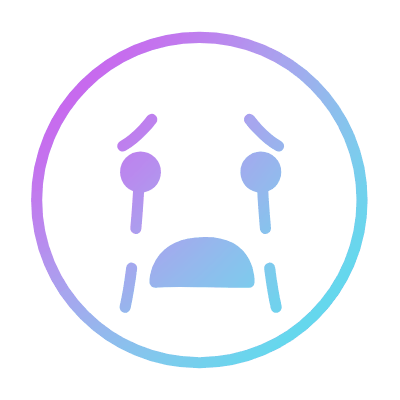 Crying, Animated Icon, Gradient