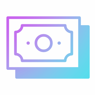 Banknotes, Animated Icon, Gradient