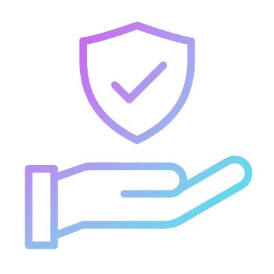 Hand Shield, Animated Icon, Gradient