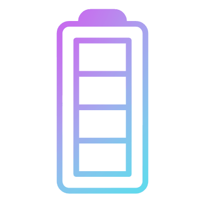 Battery Level 4, Animated Icon, Gradient