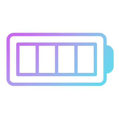 Battery Level 4, Animated Icon, Gradient