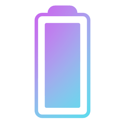 Battery Level 4, Animated Icon, Gradient