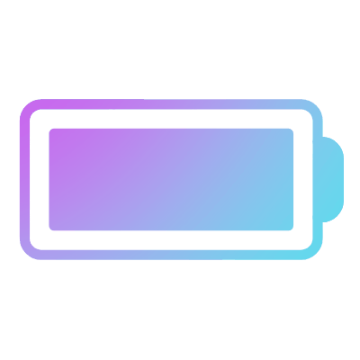 Battery Level 4, Animated Icon, Gradient